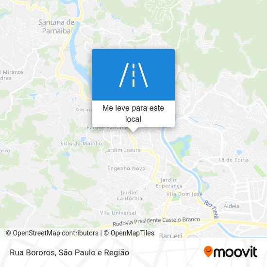 Rua Bororos mapa