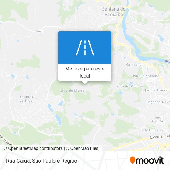 Rua Caiuá mapa