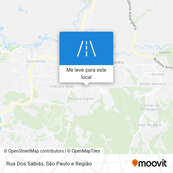 Rua Dos Sabiás mapa