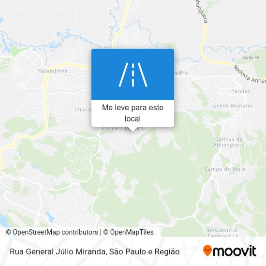 Rua General Júlio Miranda mapa