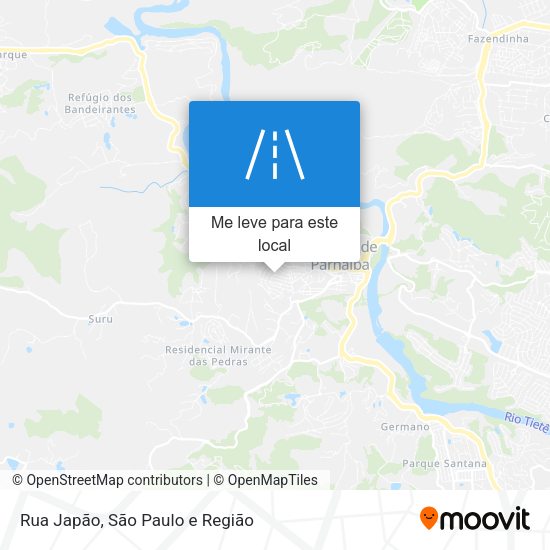 Rua Japão mapa