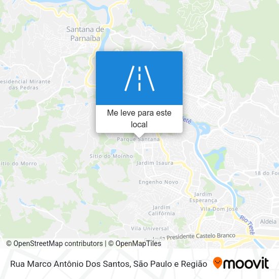 Rua Marco Antônio Dos Santos mapa