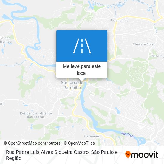Rua Padre Luís Alves Siqueira Castro mapa