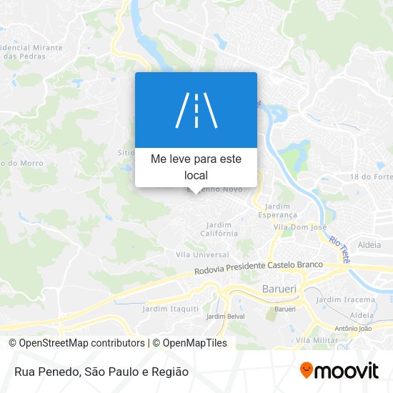 Rua Penedo mapa