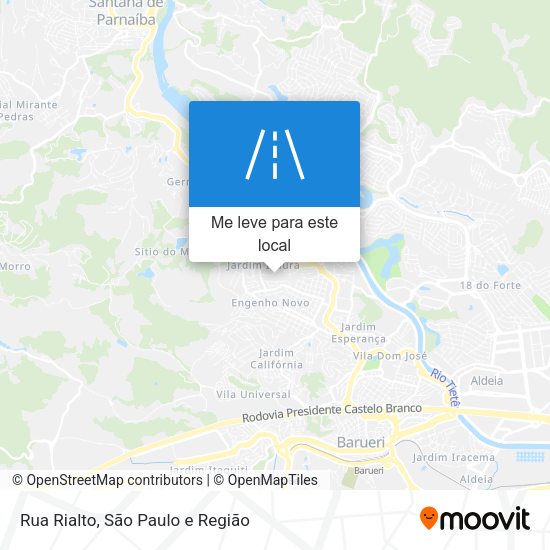 Rua Rialto mapa