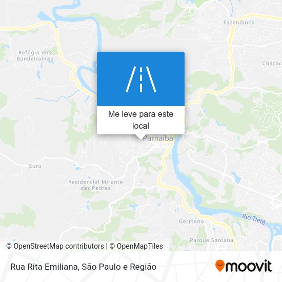 Rua Rita Emiliana mapa
