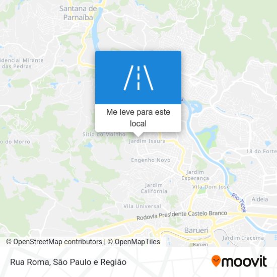 Rua Roma mapa