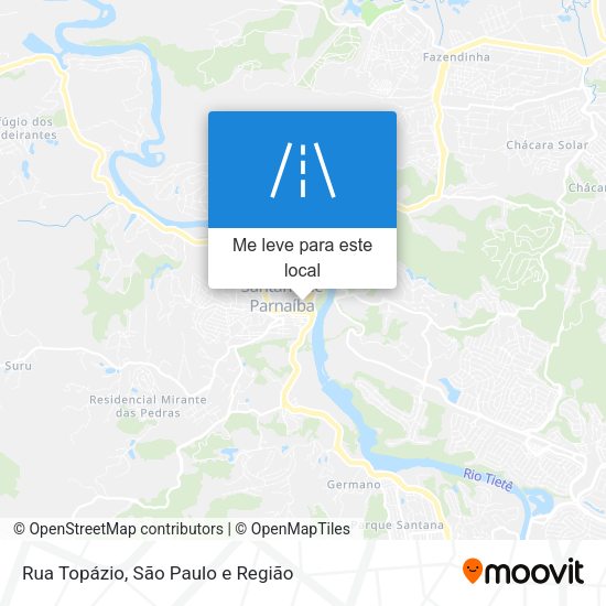 Rua Topázio mapa
