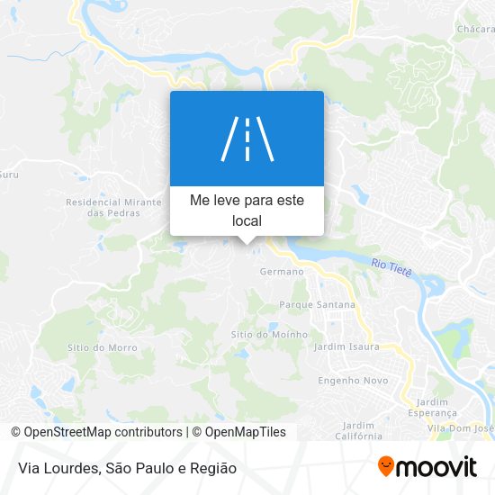 Via Lourdes mapa