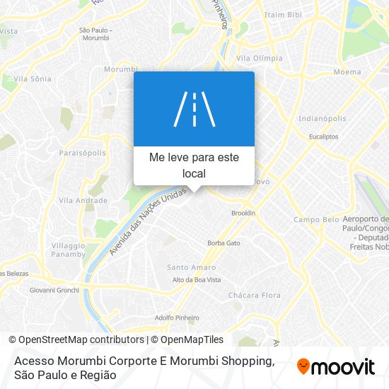 Acesso Morumbi Corporte E Morumbi Shopping mapa