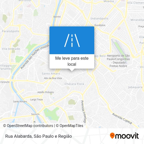 Rua Alabarda mapa