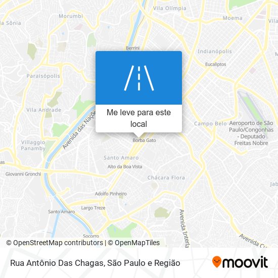 Rua Antônio Das Chagas mapa