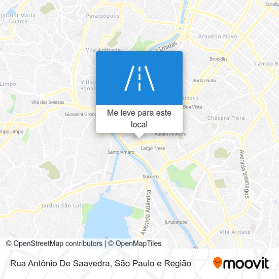 Rua Antônio De Saavedra mapa