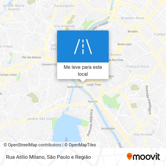 Rua Atílio Milano mapa