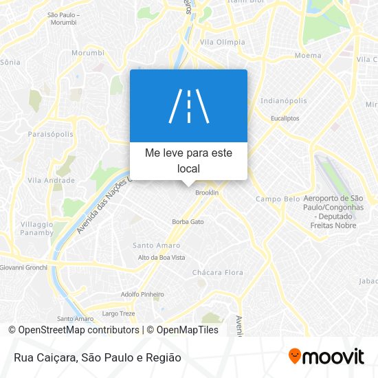Rua Caiçara mapa