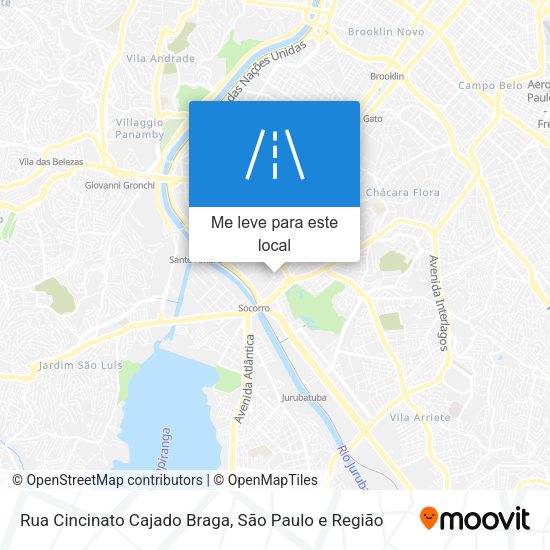 Rua Cincinato Cajado Braga mapa