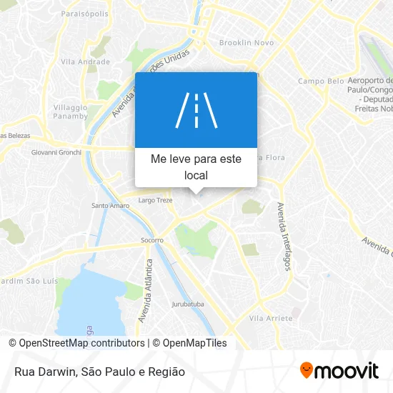 Rua Darwin mapa