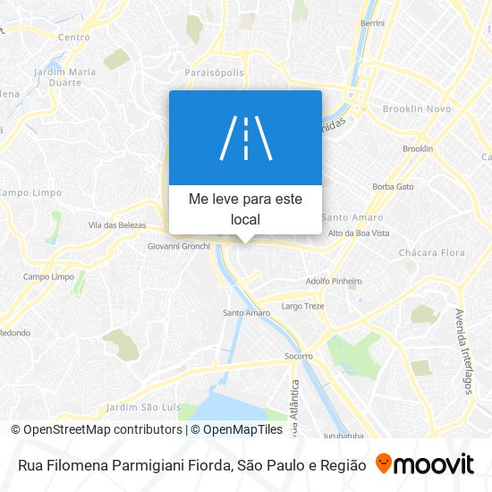 Rua Filomena Parmigiani Fiorda mapa