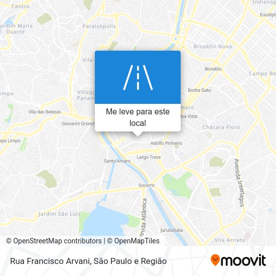 Rua Francisco Arvani mapa