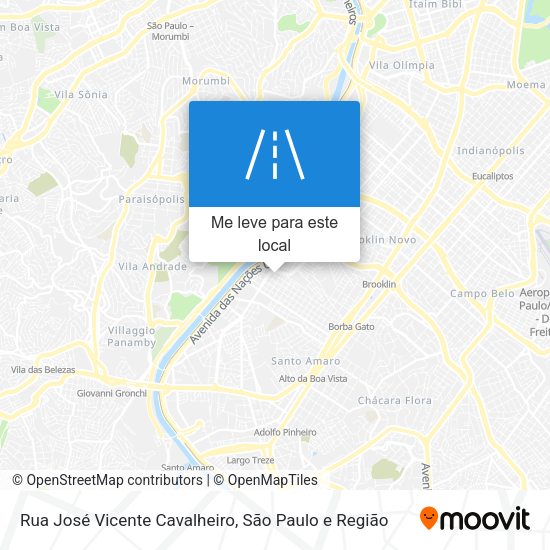 Rua José Vicente Cavalheiro mapa