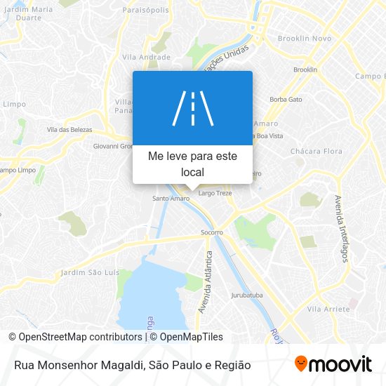 Rua Monsenhor Magaldi mapa