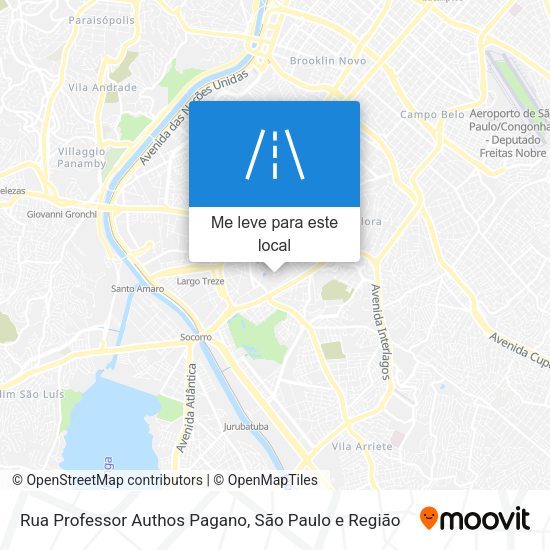 Rua Professor Authos Pagano mapa