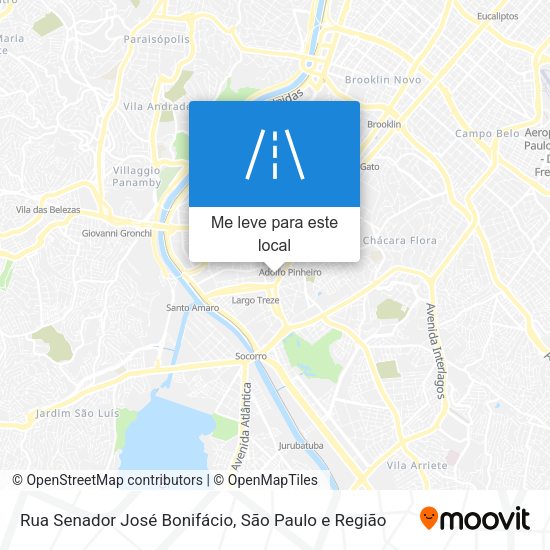 Rua Senador José Bonifácio mapa