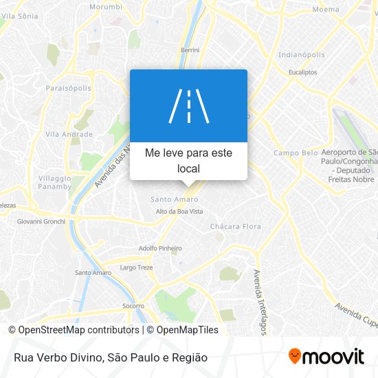 Rua Verbo Divino mapa