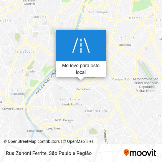 Rua Zanoni Ferrite mapa