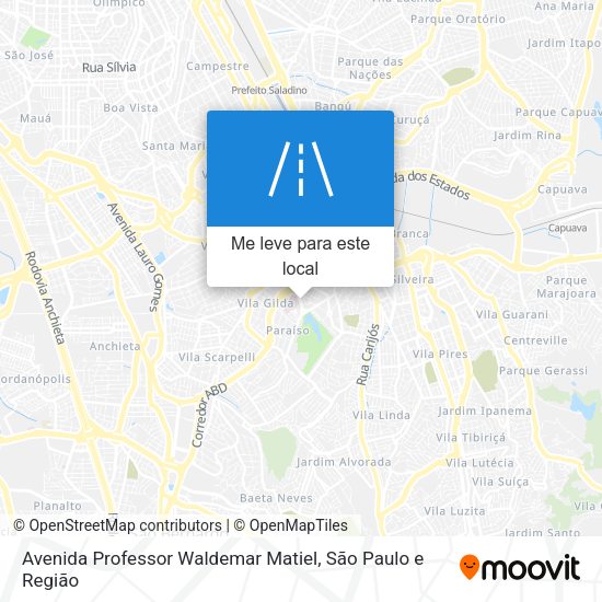 Avenida Professor Waldemar Matiel mapa
