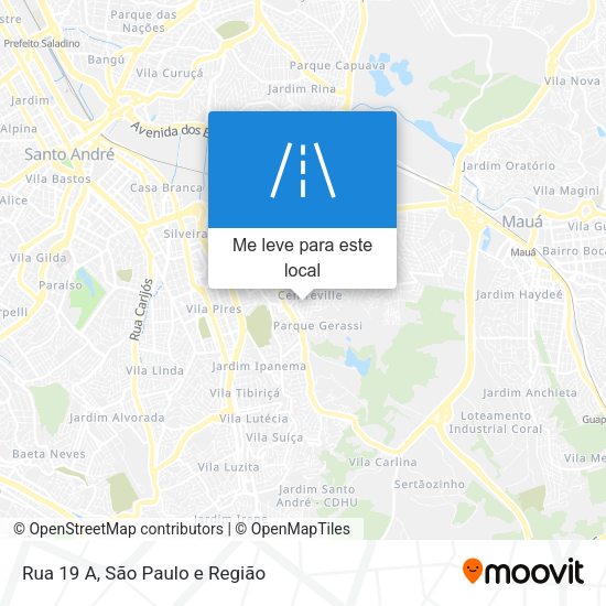 Rua 19 A mapa