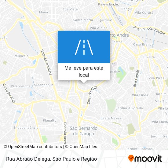 Rua Abraão Delega mapa
