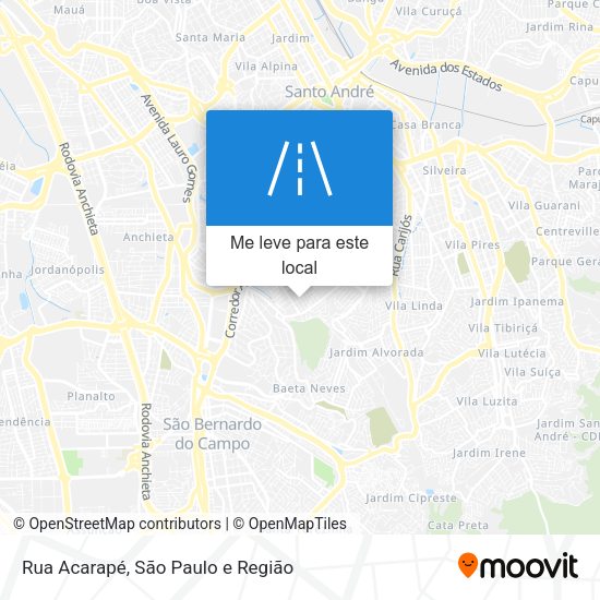Rua Acarapé mapa