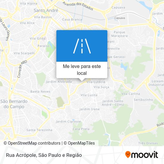 Rua Acrópole mapa