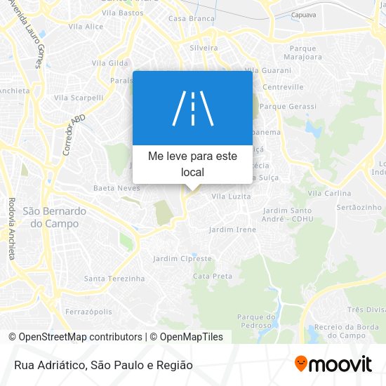 Rua Adriático mapa