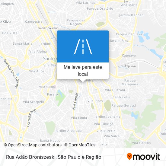 Rua Adão Broniszeski mapa