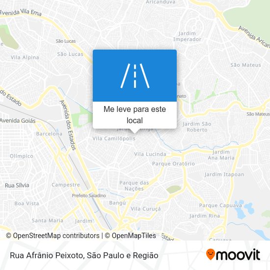 Rua Afrânio Peixoto mapa