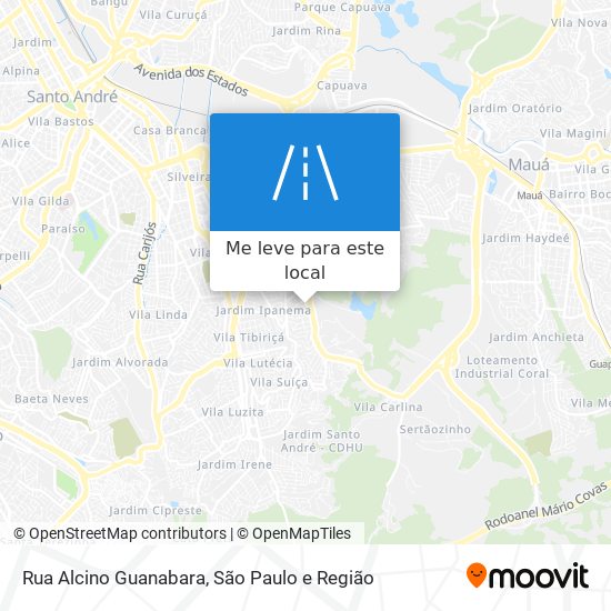 Rua Alcino Guanabara mapa