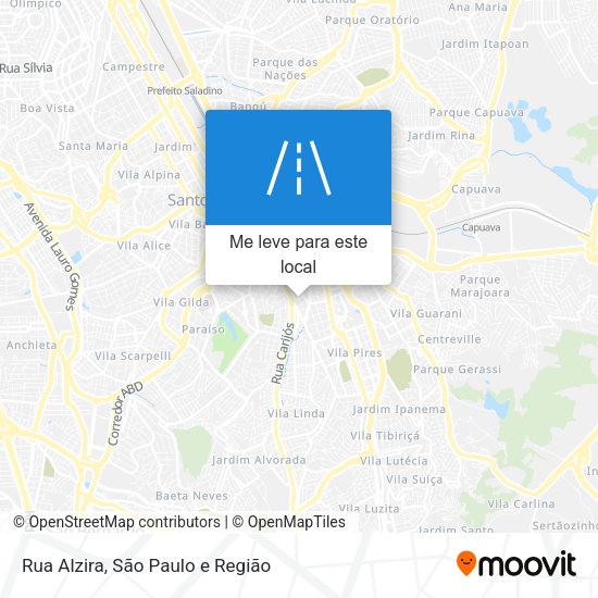 Rua Alzira mapa