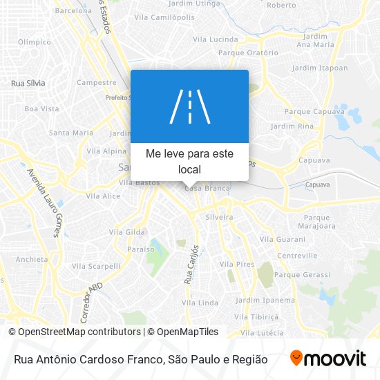 Rua Antônio Cardoso Franco mapa