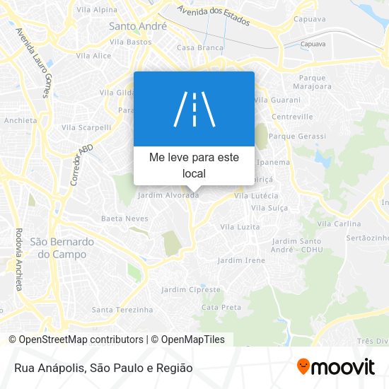 Rua Anápolis mapa