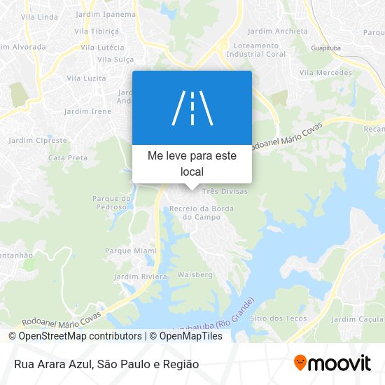 Rua Arara Azul mapa