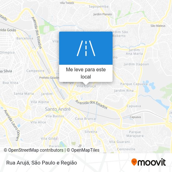 Rua Arujá mapa