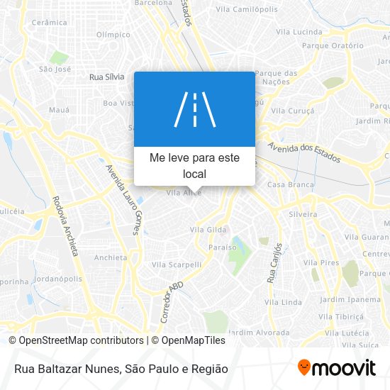 Rua Baltazar Nunes mapa