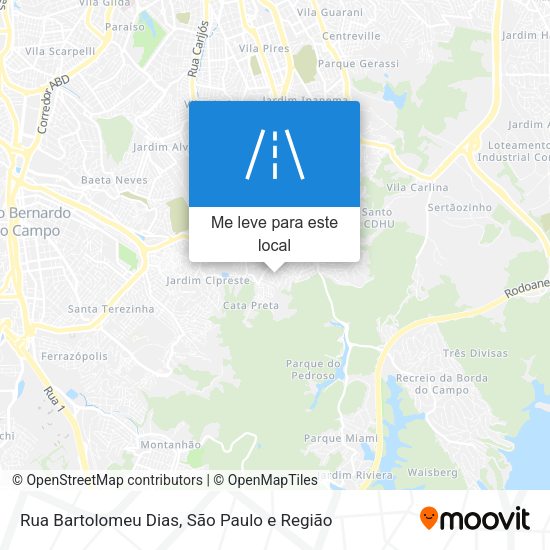 Rua Bartolomeu Dias mapa