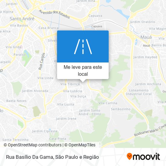 Rua Basílio Da Gama mapa