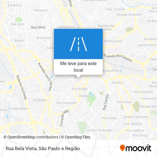 Rua Bela Vista mapa