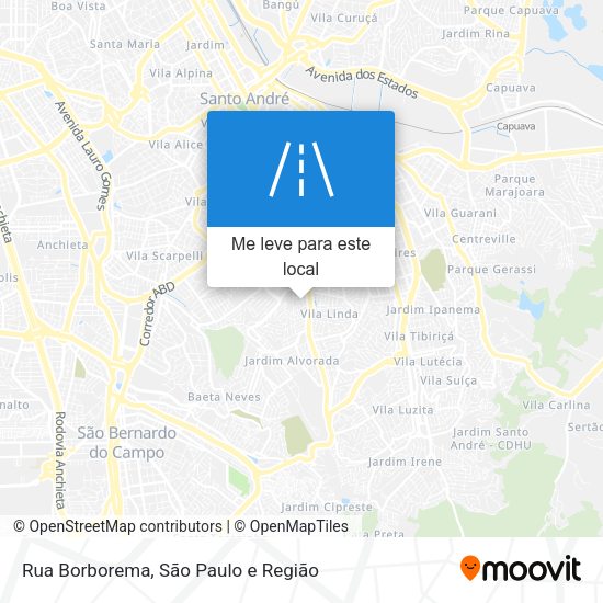 Rua Borborema mapa