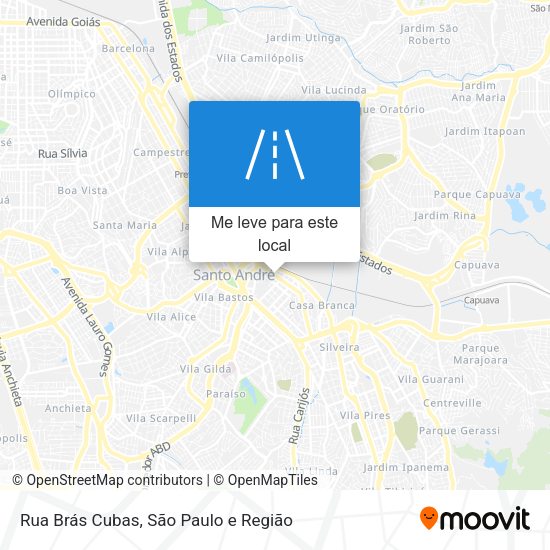 Rua Brás Cubas mapa