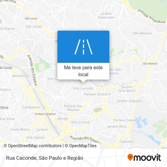 Rua Caconde mapa